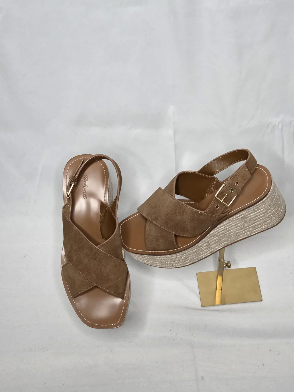 Madewell Amee Suede Wedge Sandals – Size 10, 10.5